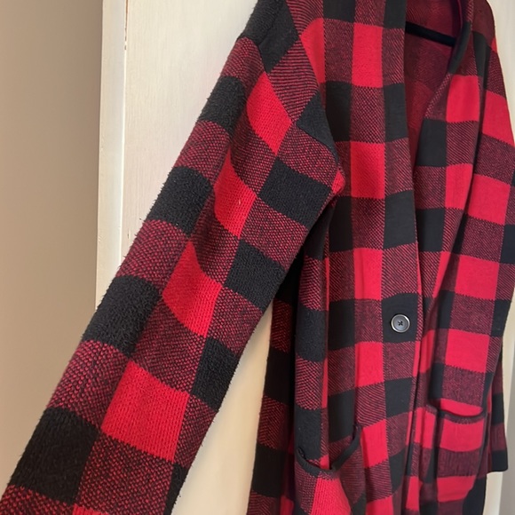 Bass Buffalo plaid sweater coat - Picture 4 of 6